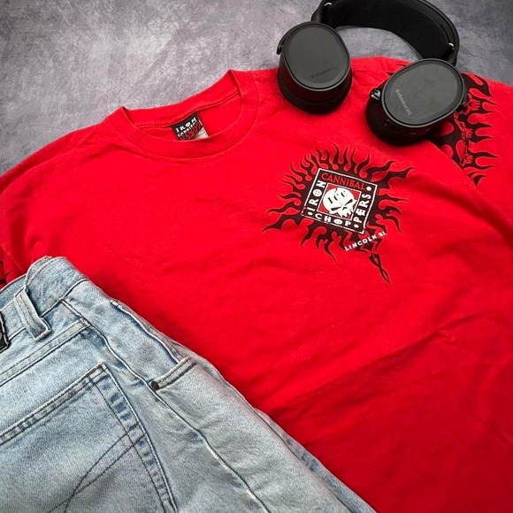 red y2k cross skater grunge styler crosses flame - Picture 7 of 7